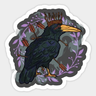 Crow slain Sticker